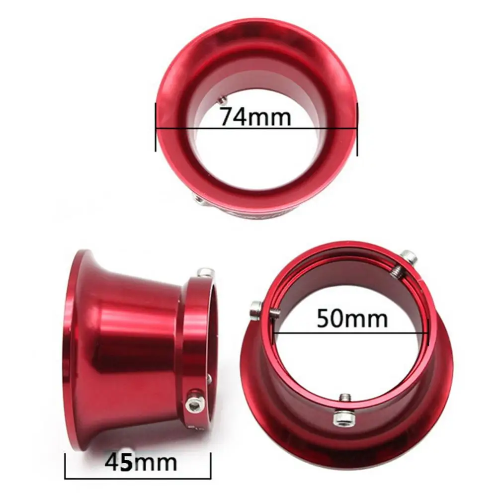 

50mm Air Filter Interface Cup Horn Velocity Stack for 24/26/28/30mm Carburetor