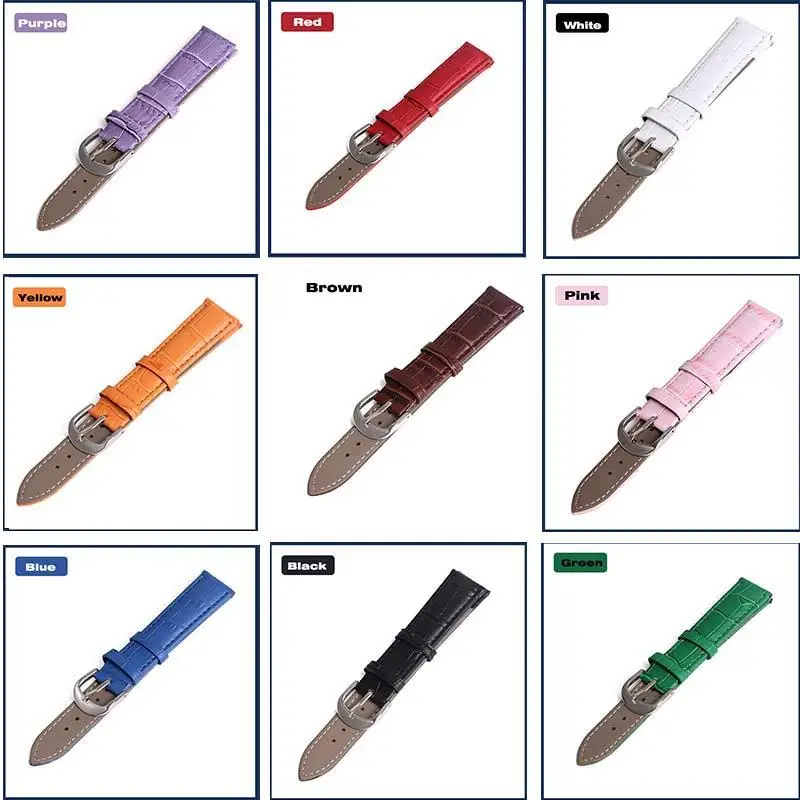Новые оригинальные 12 мм 18 20 кожаные ремешки для часов 14 16 19 22 аксессуары женщин