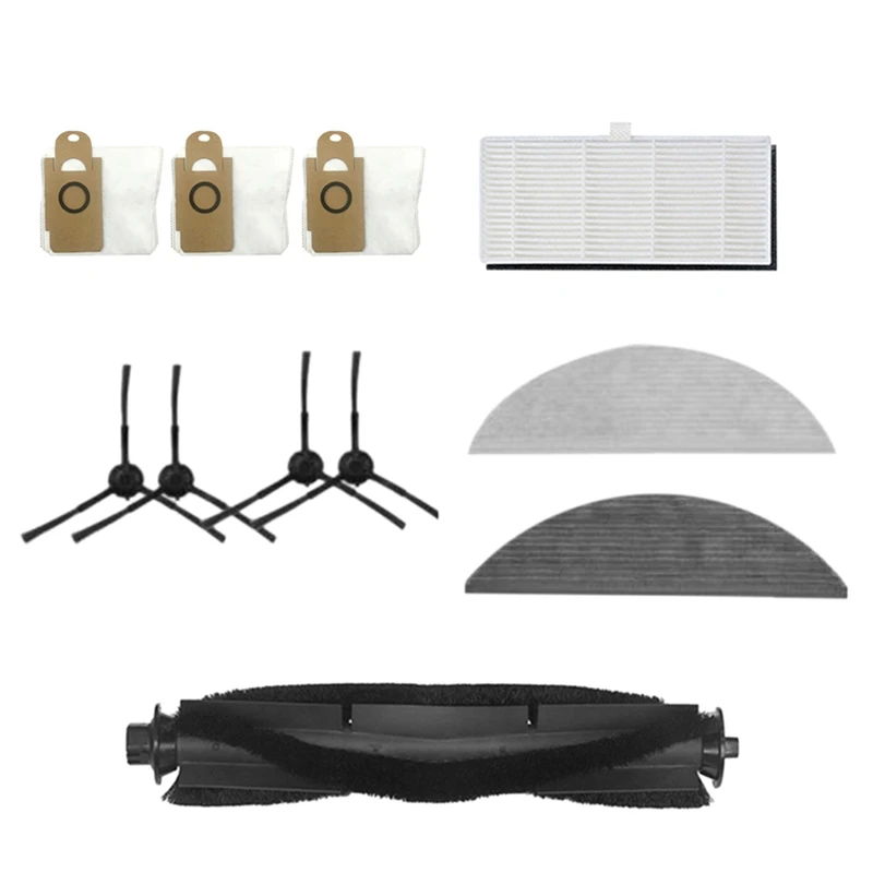 

11Pcs Replacement Parts Main Side Brush Mop Cloth Dust Bag Filter for Xiaomi Lydsto R1 Vacuum Cleaner Accessories
