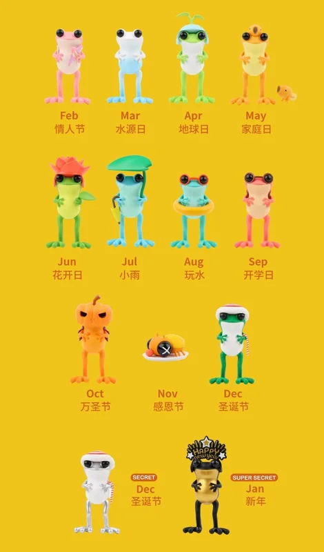 Xinghui creaciones acci&oacute;n arte figurativo juguetes estatuilla TwelveDot Apo ranas sorpresa caja ciego Caja de Regalos coleccionables Decoraci&oacute;n-5