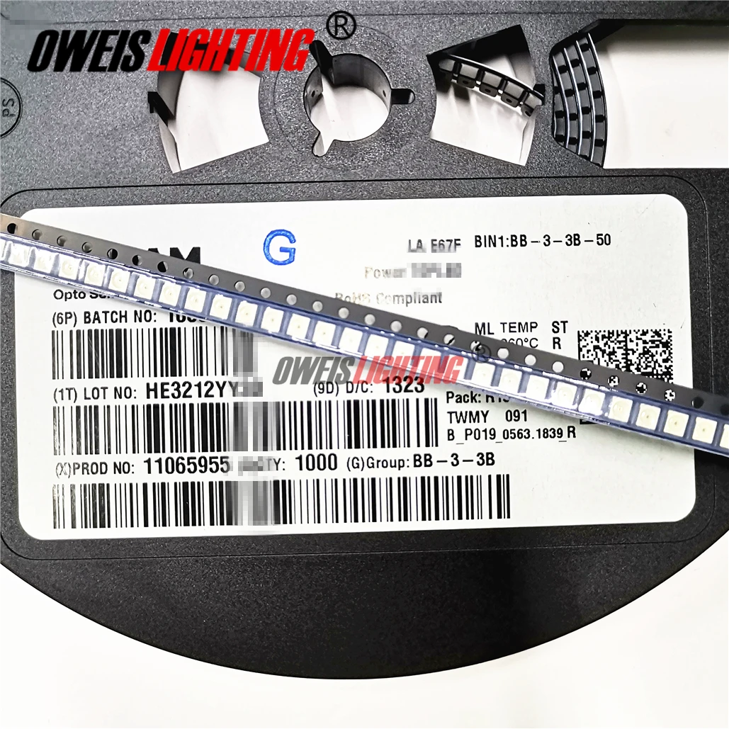 

20pcs LA E67F 3528 AMBER RED SMD LED PLCC-4 Common cathode 612-624nm 50mA 2.15v 2675mcd ( LAE67F ) LIGHT BEAD