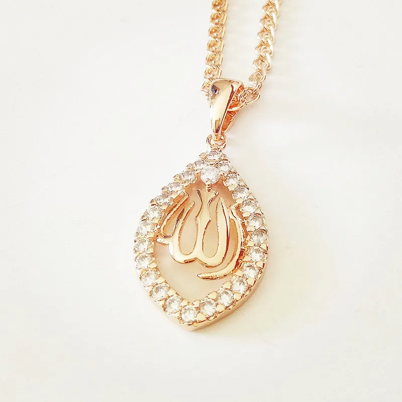 Традиционные мусульманские украшения для мужчин и женщин с фианитом ожерелье