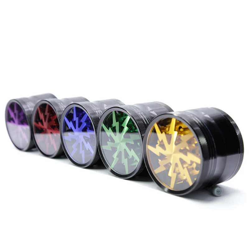 1 шт. табак в форме молнии Точильщик 63 мм дробилка для табака трав травы 4