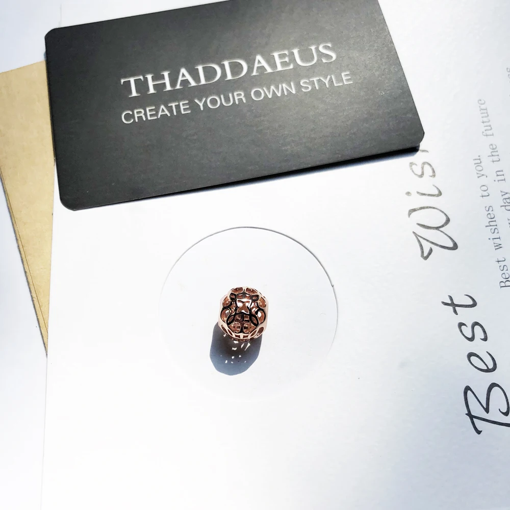 Украшение из розового золота с бусинами подходит для браслетов и ожерелий новые