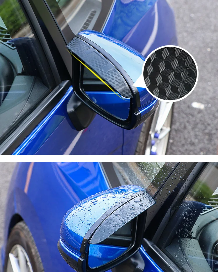 Для Honda Jazz Fit GK5 ABS углеродного волокна Зеркало заднего вида дождевик отделка стайлинга автомобилей Авто Запчасти Стикеры