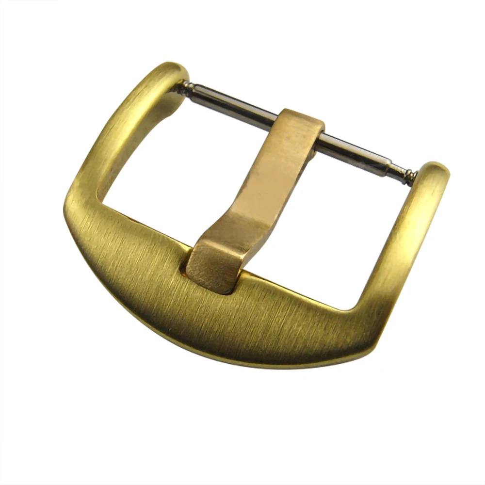 Watch Band Clasp 18mm 20mm 22mm 24mm Bronze Brass Leather Watchbands Strap Pin Buckle Belt Watch Accessories