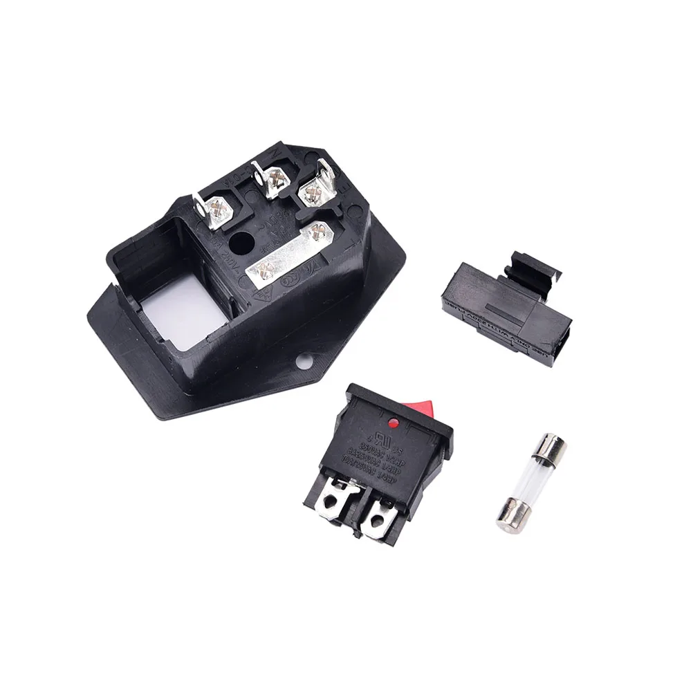 3 pin IEC320 C14 Разъем вкл/выкл розетка с гнездовой вилкой для источника питания шнур