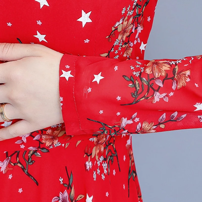 Женское платье с длинным рукавом в стиле ретро | Женская одежда