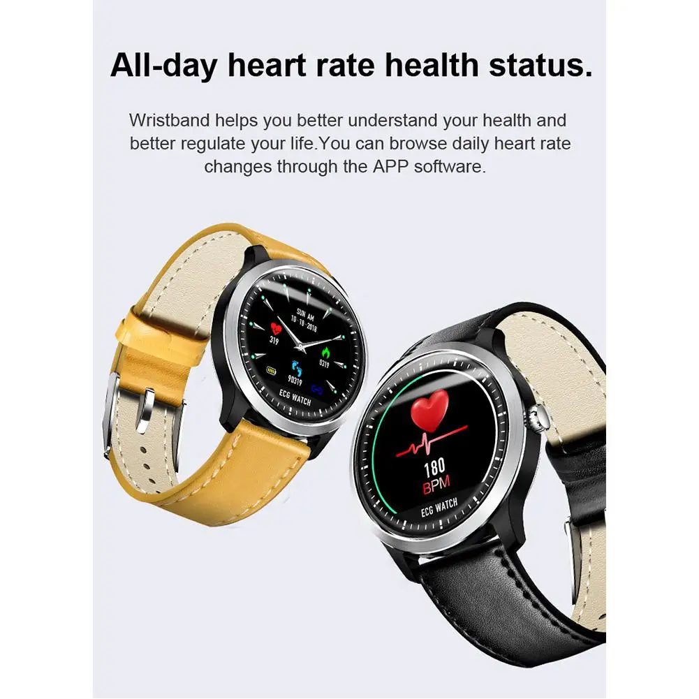 Studyset N58 Смарт-часы спортивный браслет PPG ECG HRV отчет сердечного ритма кровяное давление Тест-монитор Шагомер