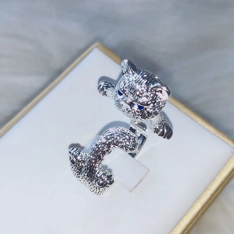 

CHAMSS Japanese And Korean Version Fashion Cat Opening Ring Personality Cute Female Birthday Gift