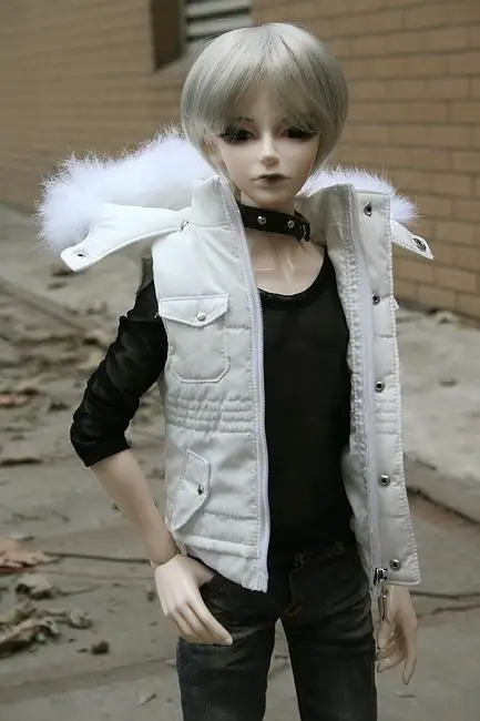 [Wamami] стеганая куртка/пальто/наряд 1/4 MSD 1/3 SD DZ AOD SD17 DZ70 70 см кукла BJD Dollfie черный/белый