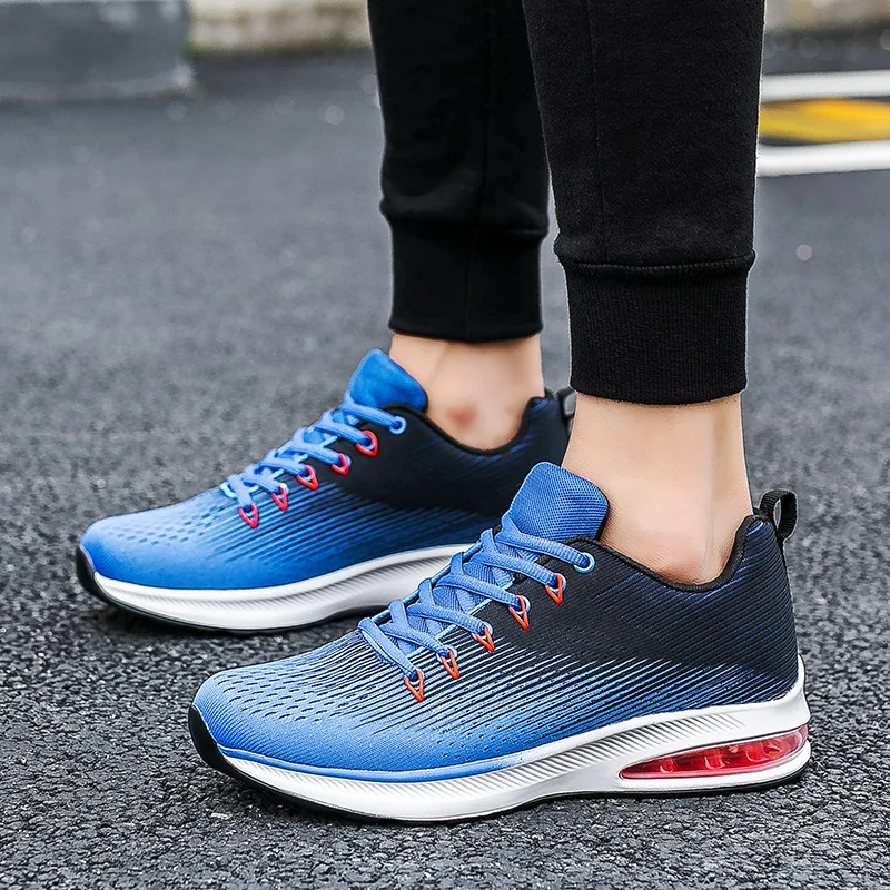 

Кроссовки мужские спортивные, дышащие сетчатые, с воздушной подушкой, Нескользящие, спортивная обувь для бега, весна-осень