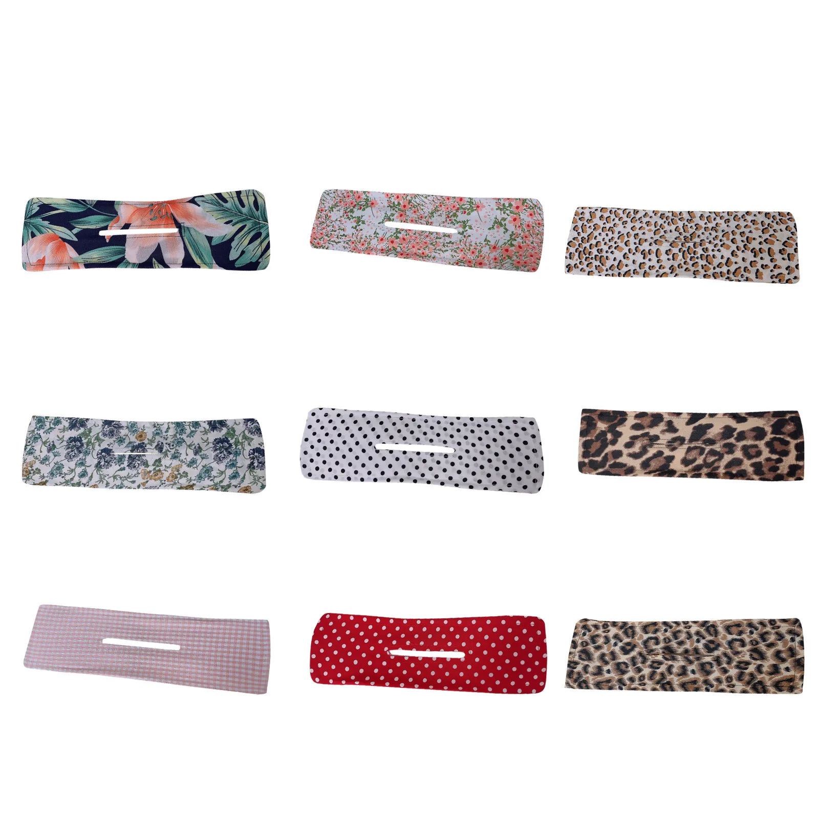 

New Fashion Design 9PCS Woman Print Multifunctional Magic Twister Clip Bow Blast Dressing Updo Headband Hair Accessories#Q