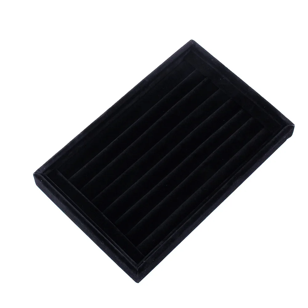

Velvet Suede Ring Earrings Organizer Ear Studs Jewelry Display Stand Holder Rack Showcase Plate Fashion Jewelry Box Case Casket