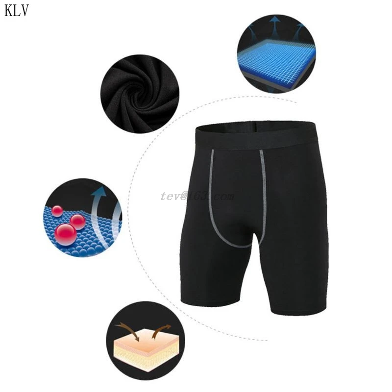 Мужские Компрессионные шорты размера плюс быстро сохнут широкий эластичный пояс