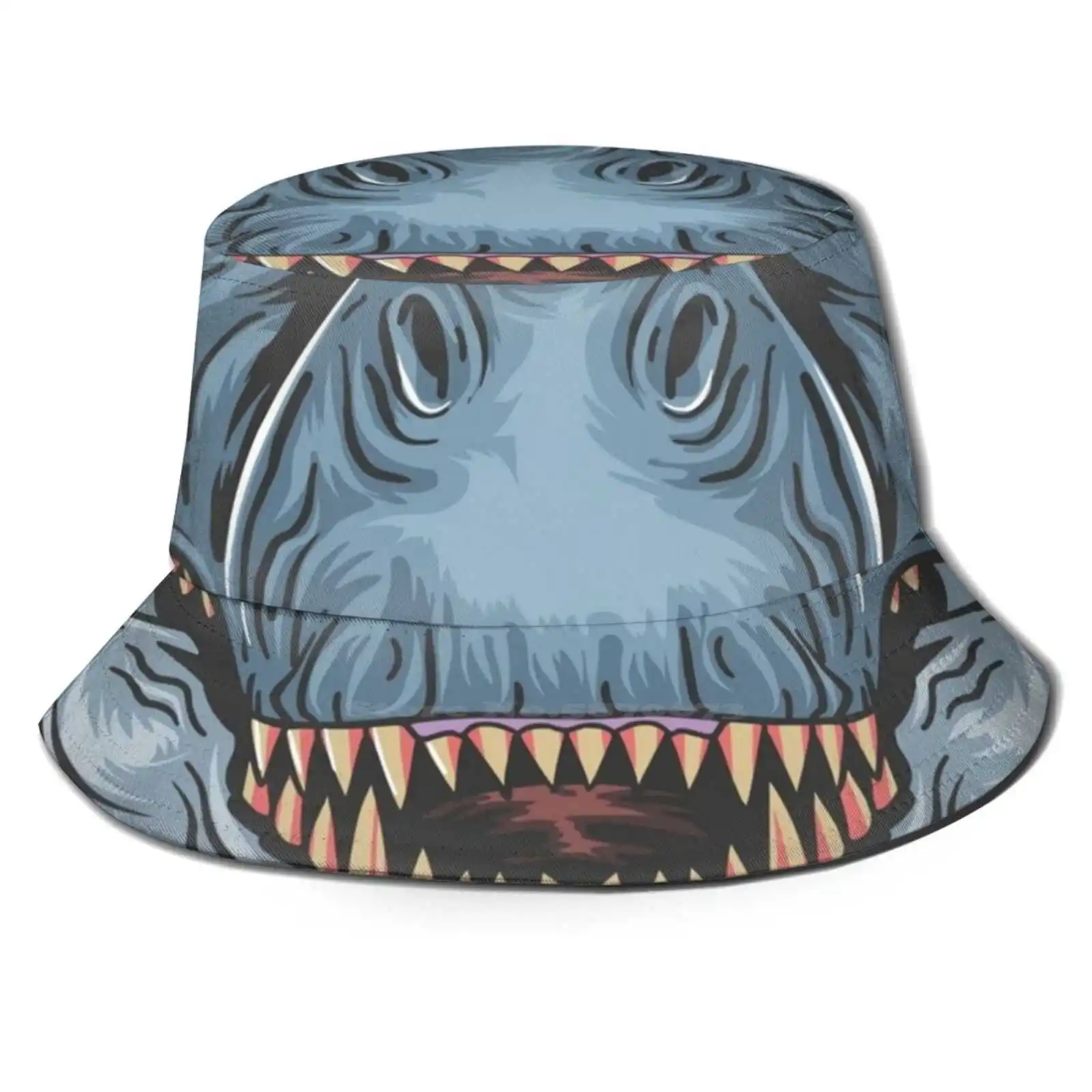 

Трекс динозавр животное страшная дикая тираннозавр рот лицо печать Панама шляпа Солнцезащитная шапка рот забавная Милая
