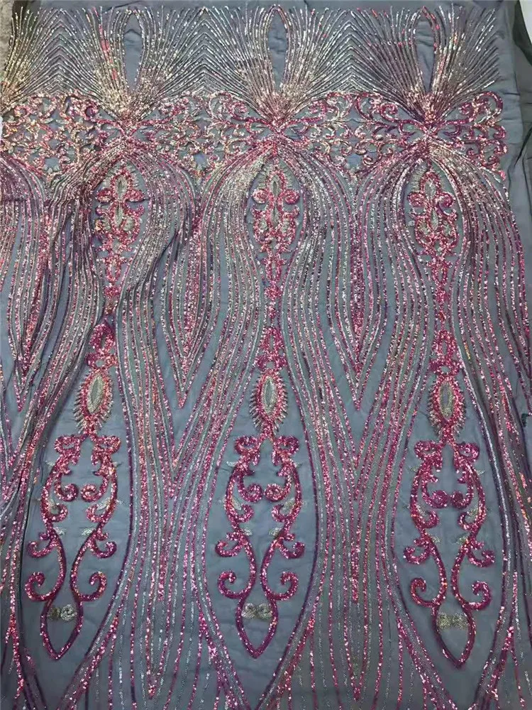 5 ярдов африканская кружевная ткань с вышивкой и большими цветами блестками | Дом