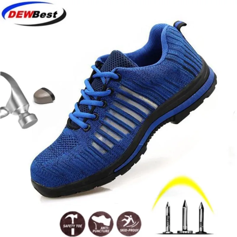 SAfety shoes boots Строительные мужские уличные рабочие ботинки размера плюс со стальным носком; мужские камуфляжные ботинки с защитой от проколов; дышащая обувь - Цвет: SAfety shoes boots