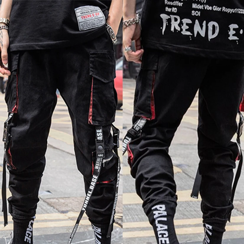 

New Fashion Men Cargo Pants Hip Hop Streetwear Trousers Mens Overalls Summer Joggers Male Black Harem Pants Men's Clothes