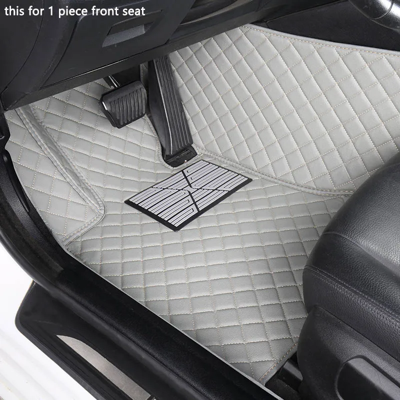 ONLY 1 peace seat Пользовательские автомобильные коврики для hyundai santa fe getz tucson ix25 ix35 creta elantra kona i30 кожа все модели автомобильные коврики аксессуары - Название цвета: ONLY 1 peace seat
