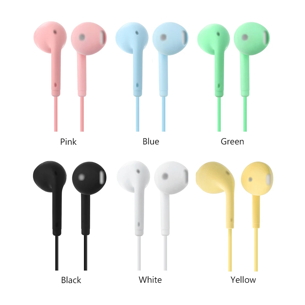 

Wired Earphones Bass Stereo Headphones Wire Control In Ear Earbuds Gaming Headset With Mic sport earphone for Xiaomi Huawei