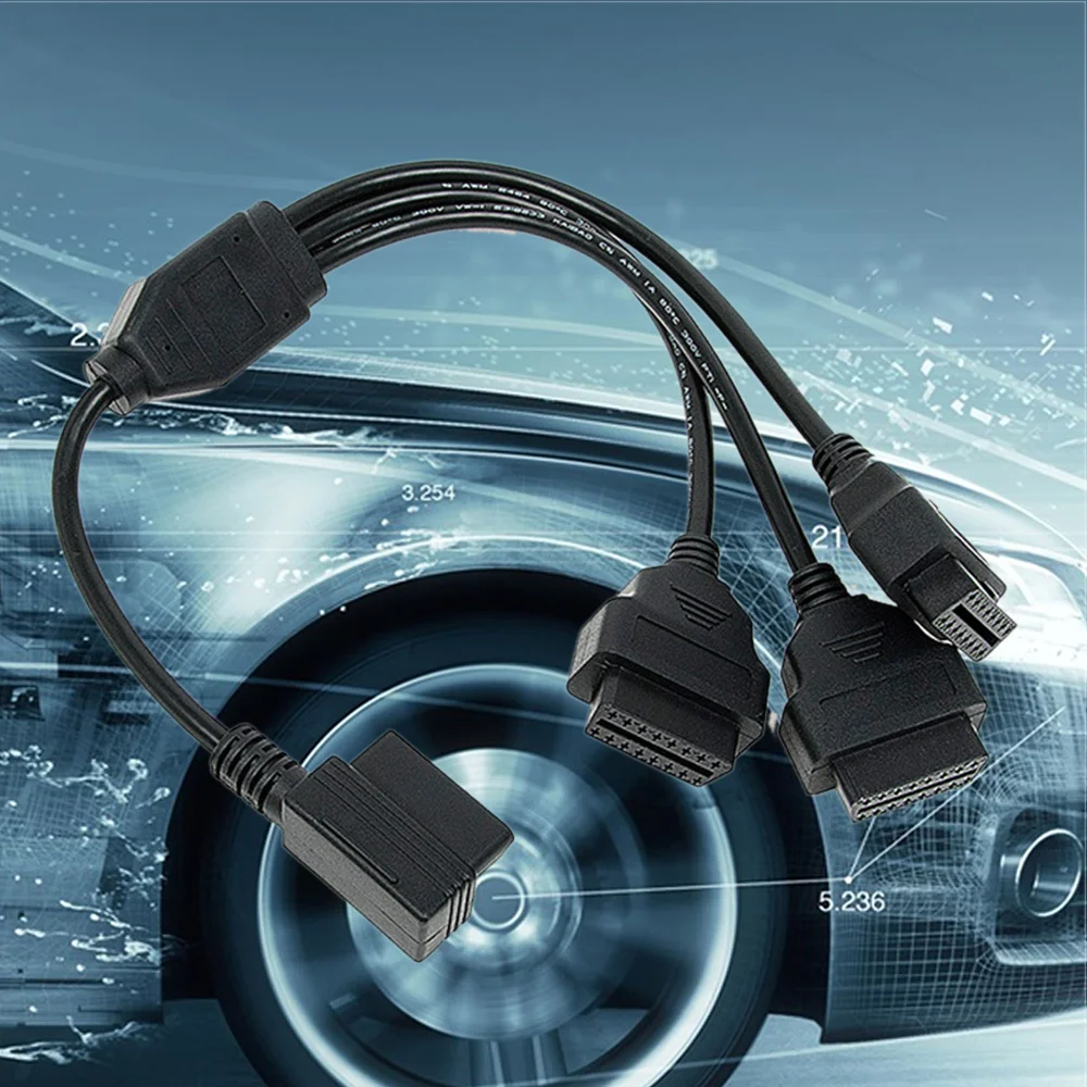 1 шт. черный OBD2 16Pin для DB9 OBDII Автомобильный адаптер Соединительный кабель