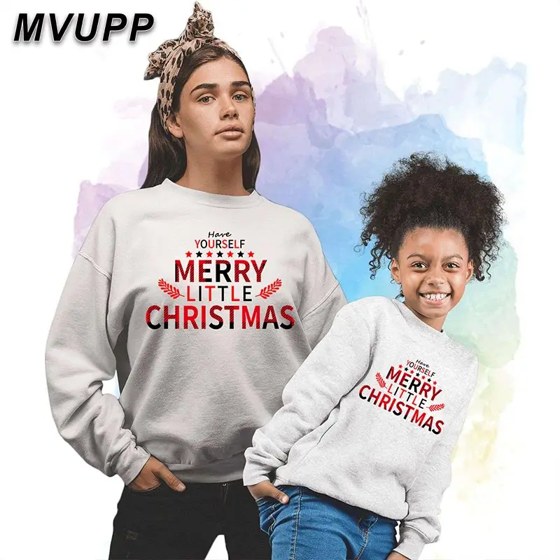 Веселое Рождество семейный Модный свитшот одежда для семьи подходящая футболка