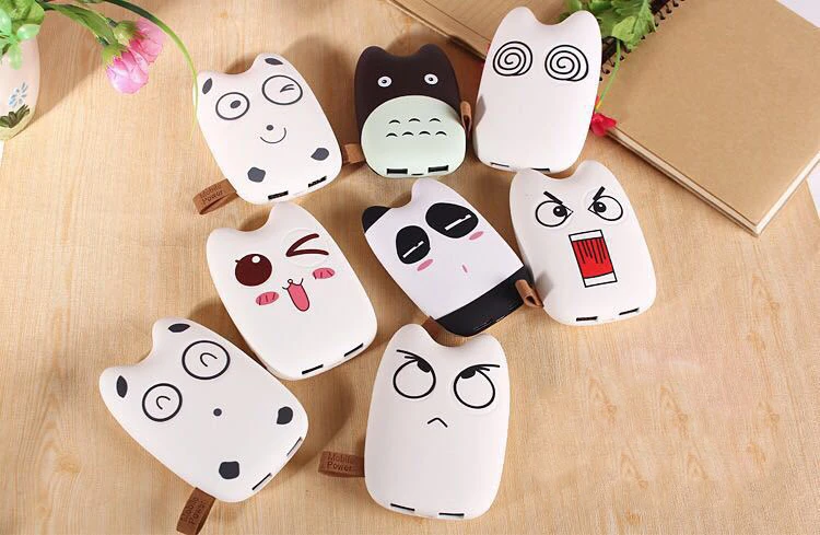 Модное милое мультяшное зарядное устройство портативное 12000 мАч портативная