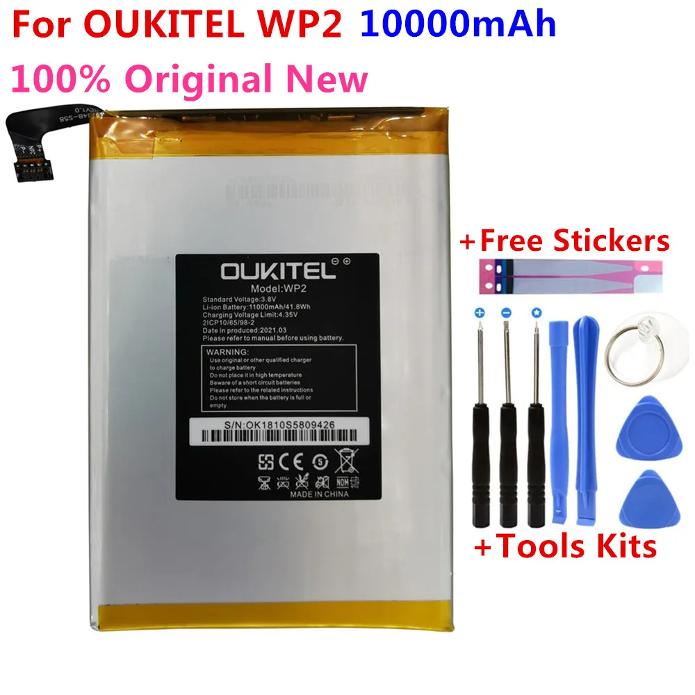 

100% original battery for OUKITEL WP2 battery 10000mAh Long standby time Gift dismantling tool for OUKITEL Mobile Accessories