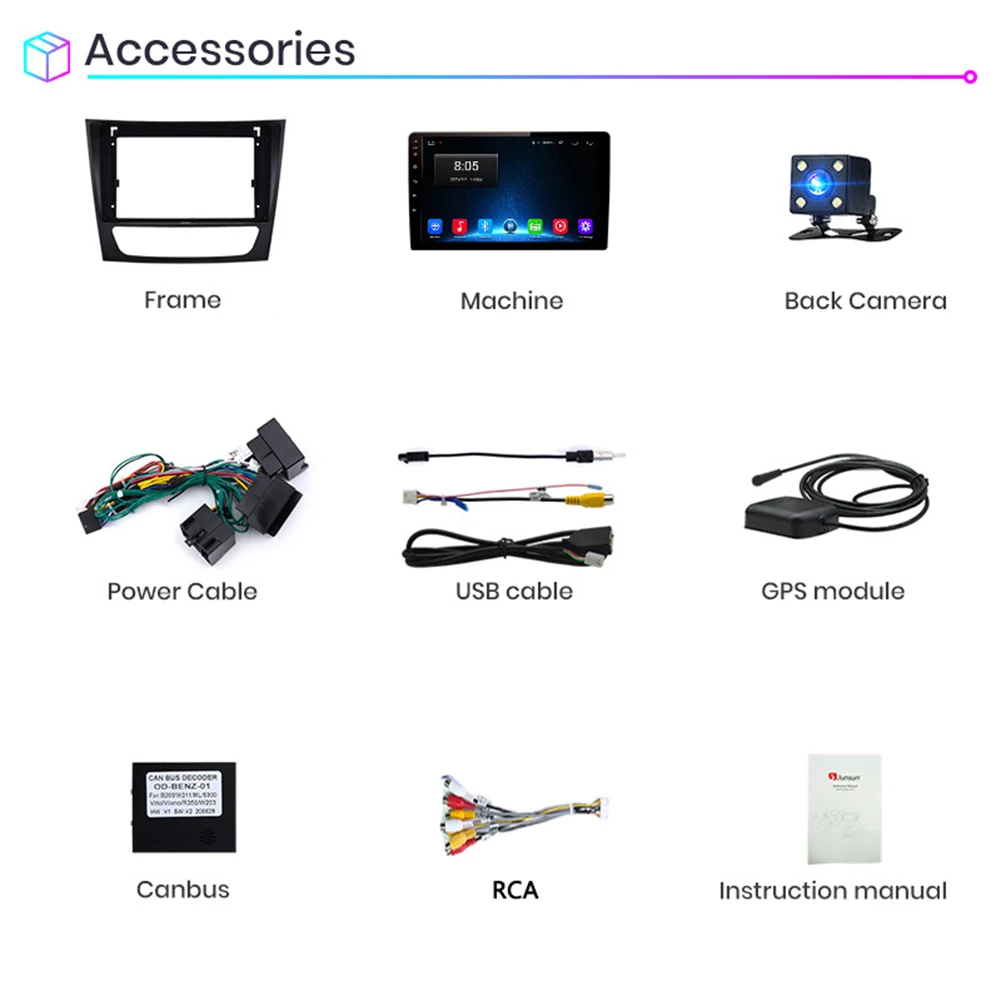 $669.75 Android 10 Car Radio for Mercedes Benz E-class W211 E200 E220 E300 E350 E240 CLS 2002 - 2010 Multimedia Player 2 Din DVD