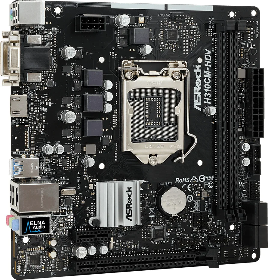 Motherboard ASRock h310cm-hdv OEM (h310cm-hdv) External portable hard drive fast reading quality memory module computer accessories spare parts