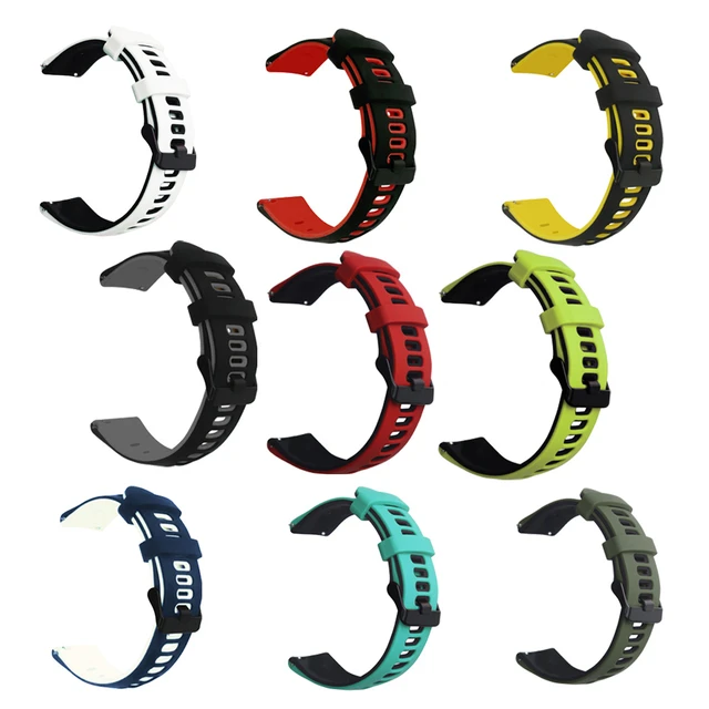 Double Color Silicone Watch Band For Garmin 245 Bracelet Wrist Strap For  Forerunner 245M / 645 / Vivoactive 3 4 / Venu Wristband