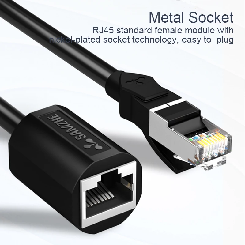 SAMZHE RJ45 Ethernet Удлинительный Кабель адаптер CAT 6 сетевой Соединительный шнур