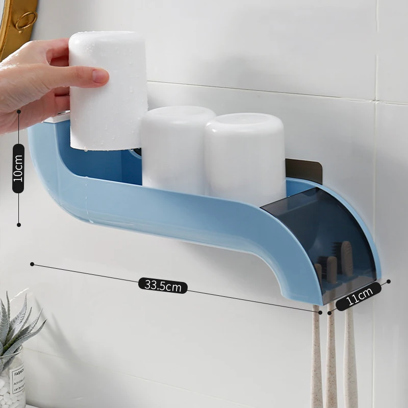 

Minimalist Toothbrush Holder Mold Wall Mounted Adults Toothbrush Holder Organizer Bathroom Accessories Toothpaste Holders DA60YS