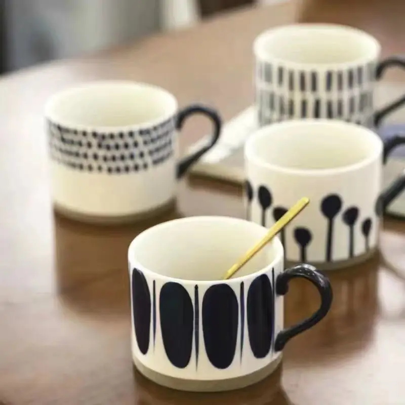 

Send Spoon Basket Color Mug Hand Painted Large Capacity Nordic Japanese Style Cereal Breakfast Cup Couple Cups Майнкрафт Аниме