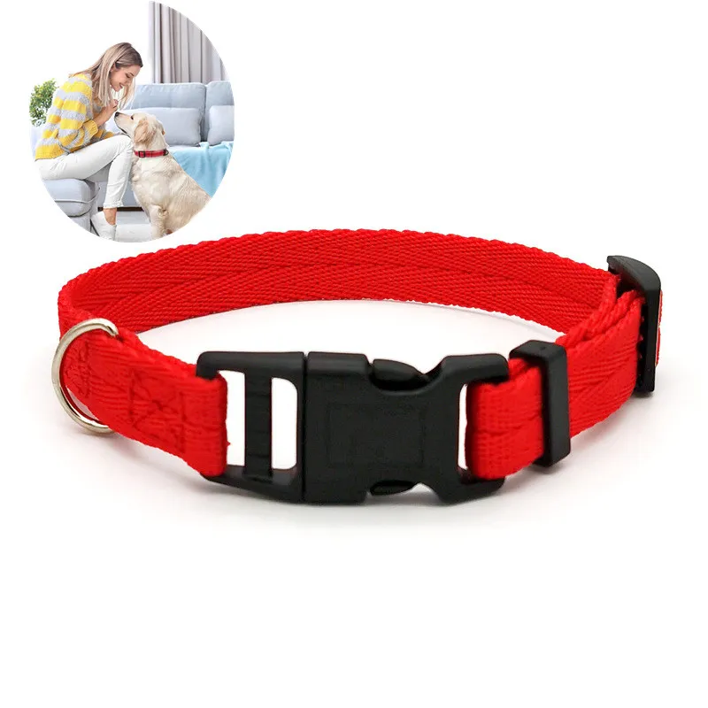 

Dog Collars Solid Dogs Collar Accessoires Adjustable Collar for Large Dogs Walking Dog Harness No Pull Harness Fashion Walker