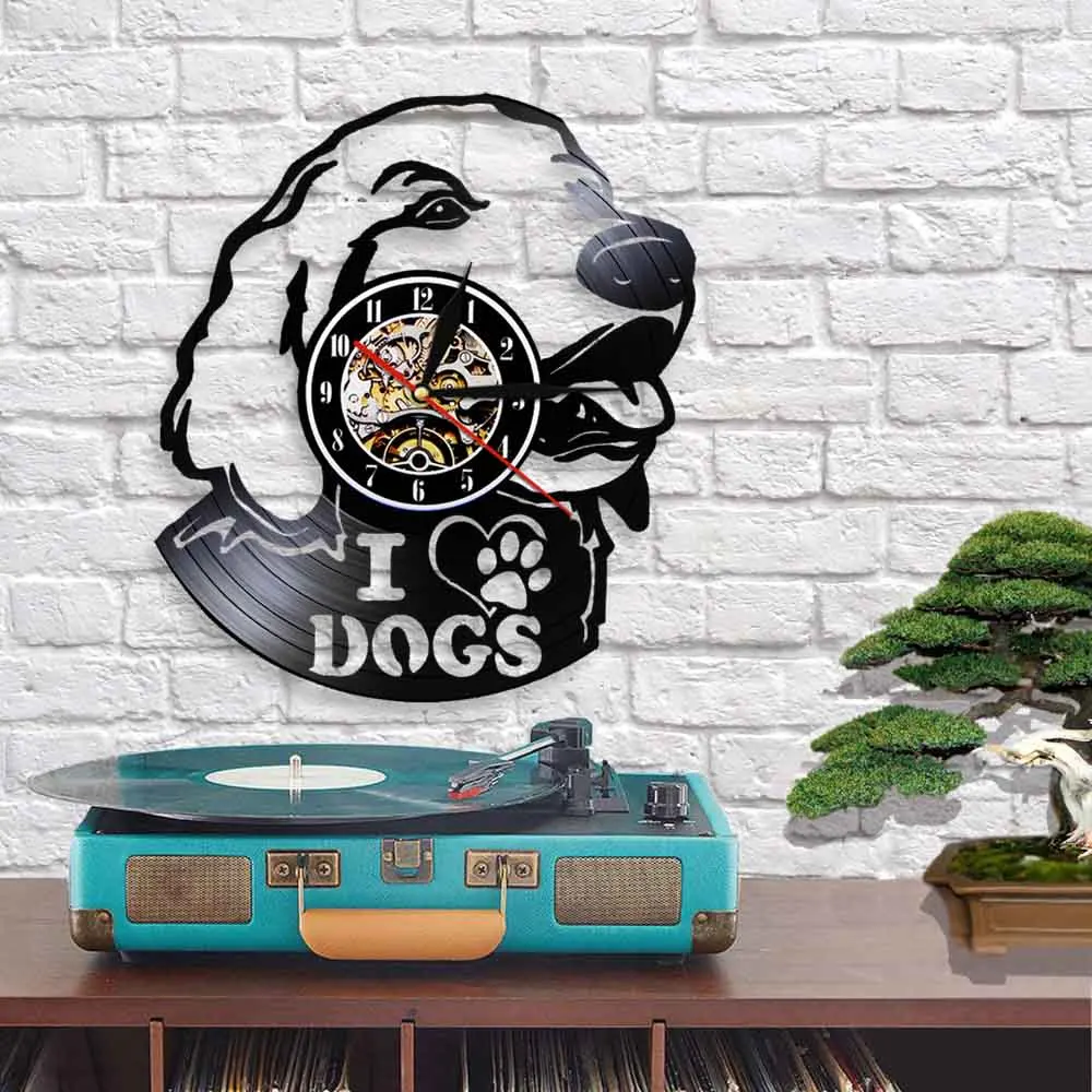 Виниловые часы с 3d изображением головы Лабрадора I Love Dog милые настенные щенка