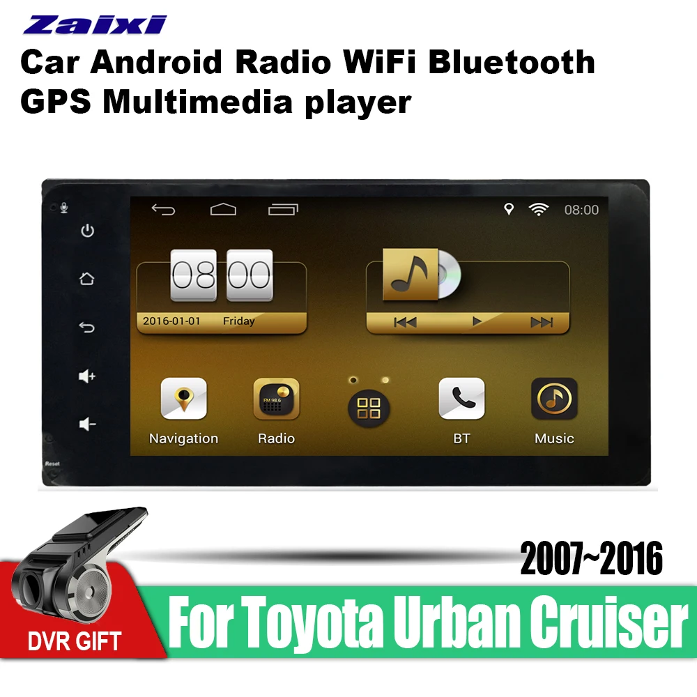 Автомобильная Мультимедийная система ZaiXi 2 din GPS навигация для Toyota Urban Cruiser 2007 ~ 2016