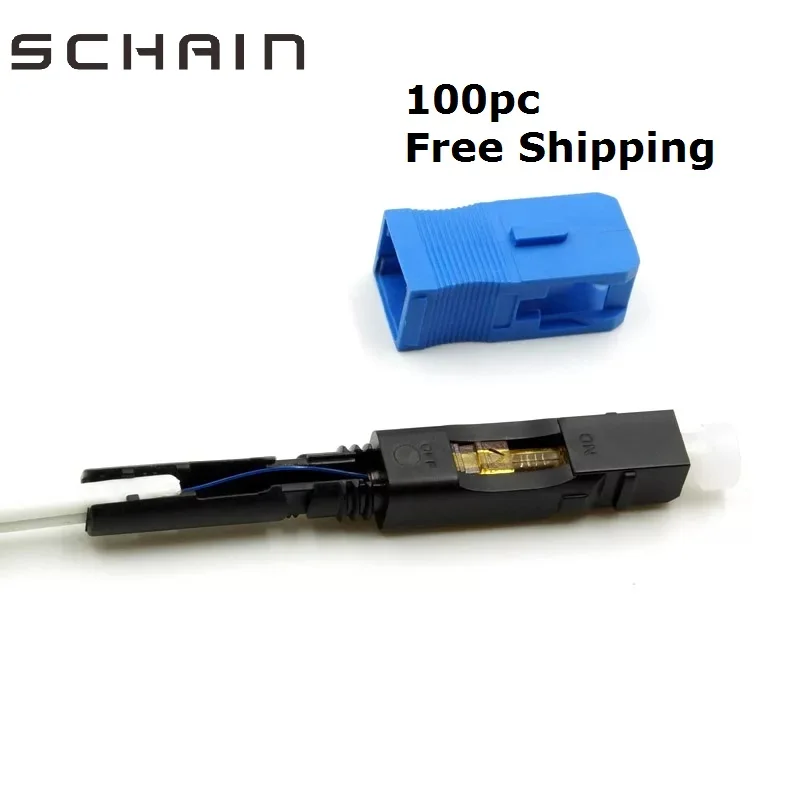 100pcs FTTH SC UPC Fast connector 50pcs single-mode fiber optic SC UPC quick connector Fiber Optic Fast adapter Straight tail