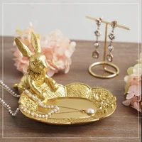 photo photography prop golden simulation rabbit model shoot fotografia decoration accessories for jewelry earrings necklace ring