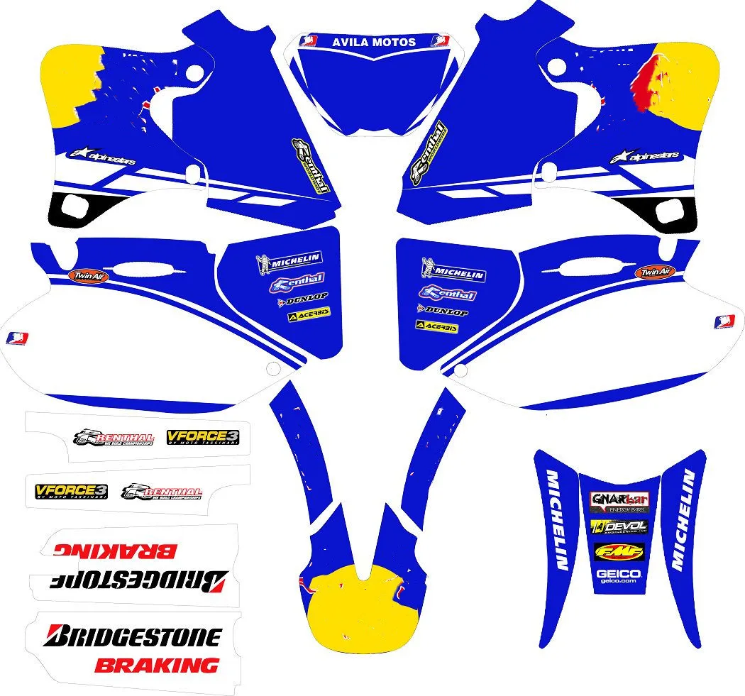 Мотоцикл полный набор 3M графические наклейки для Yamaha WRF400 WRF250 WRF426 2002 2001 2000 1999 1998