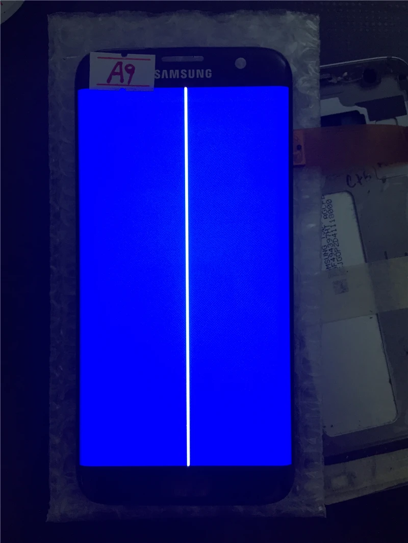 5,5 ''AMOLED lcd для SAMSUNG Galaxy s7 edge G935 G935F сенсорный экран дигитайзер дисплей с линейкой - Цвет: NO.A9 Black