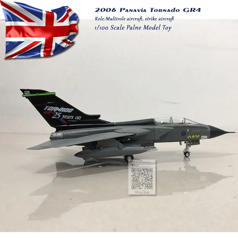 WLTK военная модель 1/100 весы RAF Panavia Торнадо GR4 боец литой металлический самолет