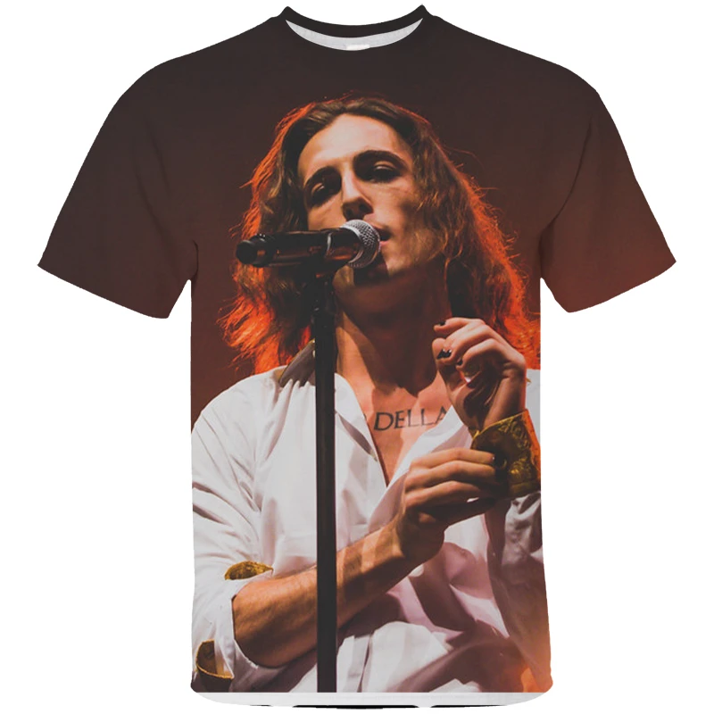 

The New Summer Men's T-shirt 3D Printing Rock Band Element Pattern Trend Fashion Loose Casual Soft Men's Short Sleeve T-shirt