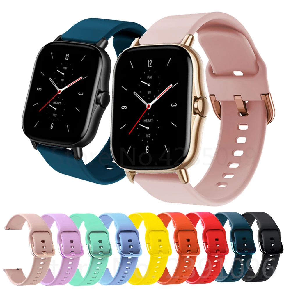 

Silicone Wrist Band Strap For Huami Amazfit GTS 2 / Mini Smart Watch Band Sport Bracelet For Xiaomi Amazfit Bip S/U / Pro / GTR