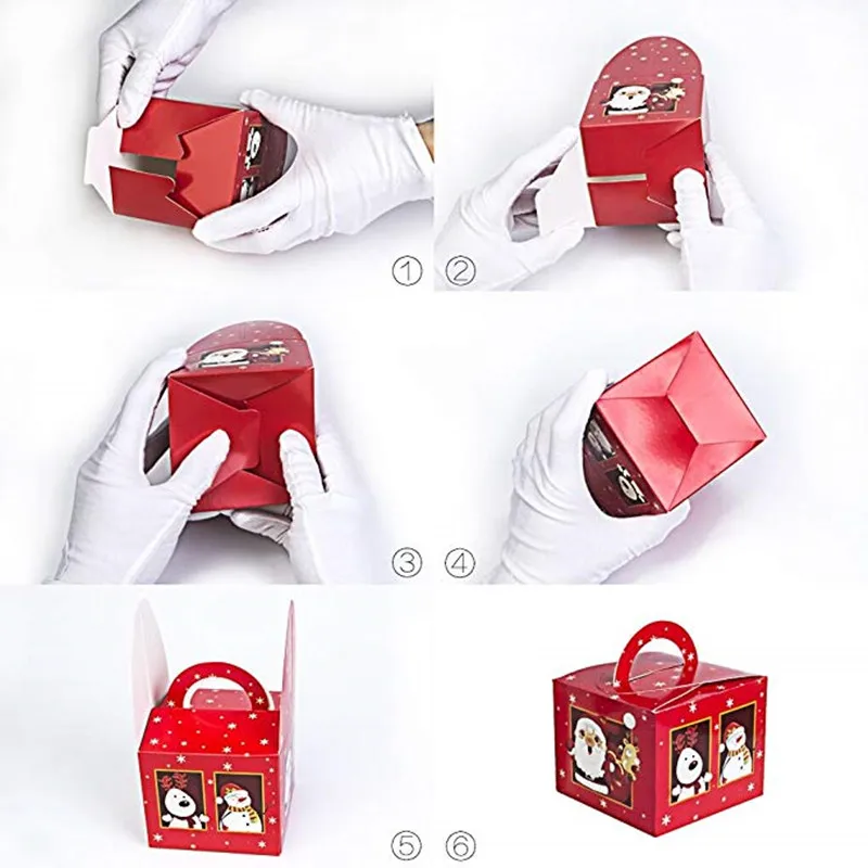 12 штук конфет Коробки вечерние пользу канун Рождества коробку Рождество сумки