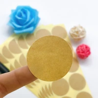 100pcslot new vintage blank round kraft seal sticker for handmade products 35mm round gift sealing sticker diy note label