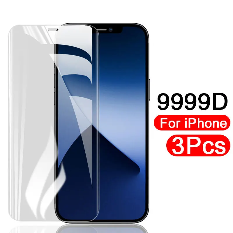 3PCS Hydrogel Film Screen Protector For iPhone 11 12 Pro X XR XS Max Soft Protective Film For iPhone 6 7 8 Plus Screen Protector