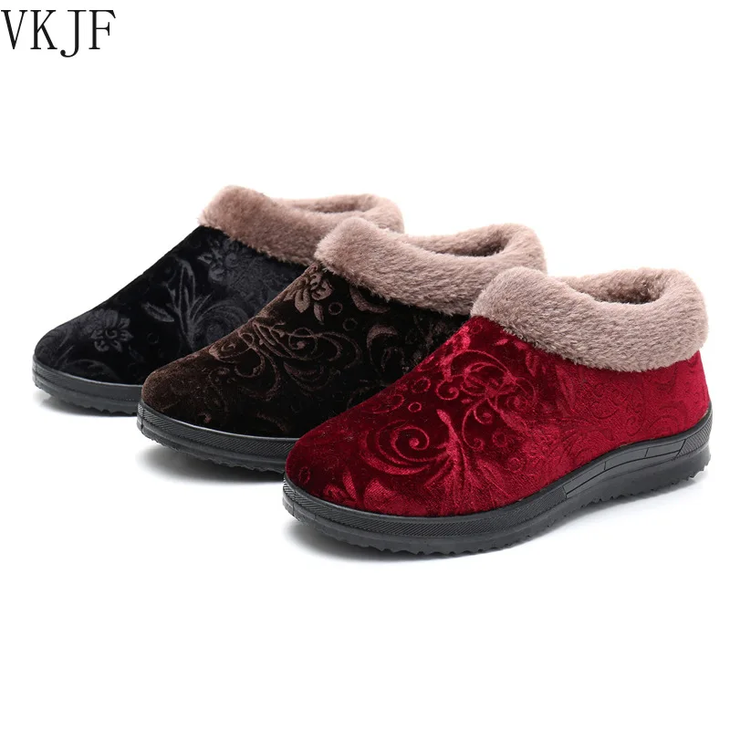 

Женские ботинки на платформе, повседневные Теплые ботильоны на толстой подошве, есть большие размеры, зимняя обувь, 2021