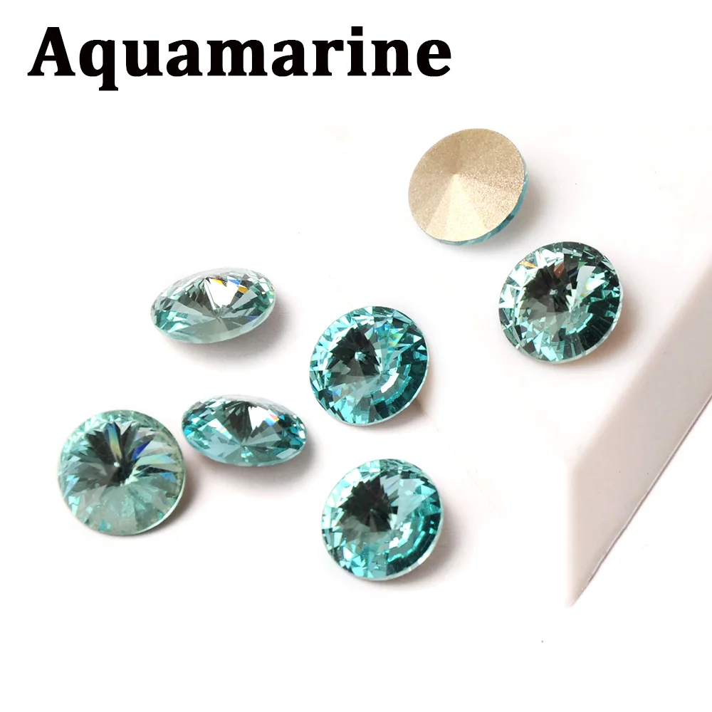 Aquamarine CTPA3bI k9 Стразы 1122 со стразами "риволи" Разноцветные пришивные камни Стекло шить на горный хрусталь с коготь DIY Костюмы аксессуары - Цвет: Aquamarine